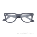 Mejor calidad de ojo de ojo unisex Fashion Retro Black Black Eyewear Acetate Marco de acetato